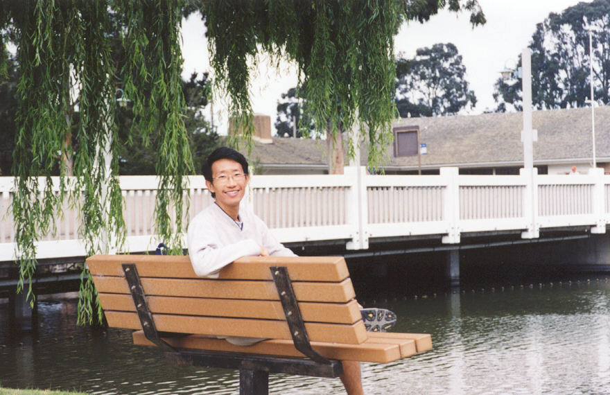 Sitting by Lake El Estero in Monterey Bay